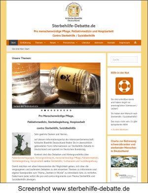 Screenshot Sterbehilfe-debatte.de