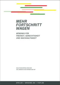 Deckblatt Koalitionsvertrag 2021-2025
