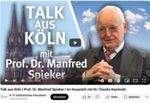 Screenshot Talk aus Köln mit Dr. Manfred Spieker, 30.07.24